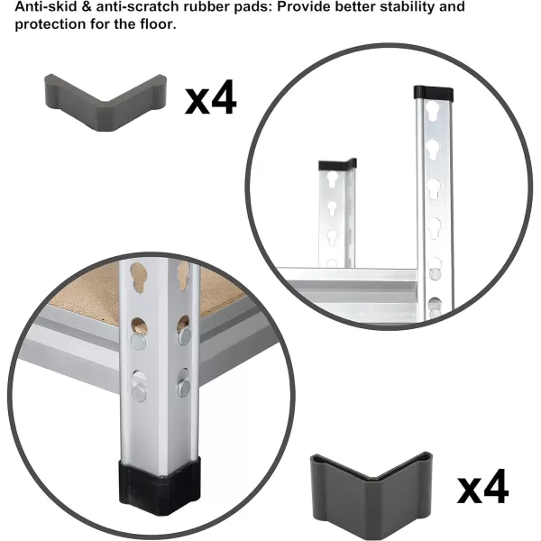 Amazon Basics 5 tier Medium Duty Storage Shelving Double Post Press Board Shelf Aluminum 48 x 18 x 7248 x 18 x 72 Single Post
