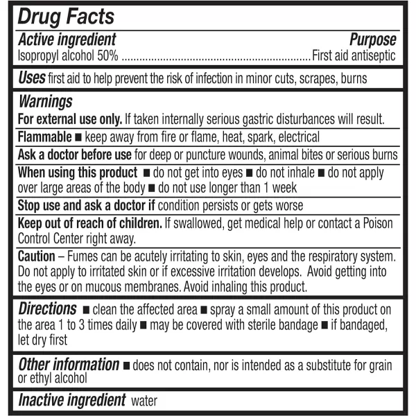 Amazon Basics 50 Isopropyl Alcohol First Aid Antiseptic Spray Bottle Unscented 10 Fluid Ounces 6Pack Previously SolimoAmazon Basics 50 Isopropyl Alcohol First Aid Antiseptic Spray Bottle Unscented 10 Fluid Ounces 6Pack Previously Solimo