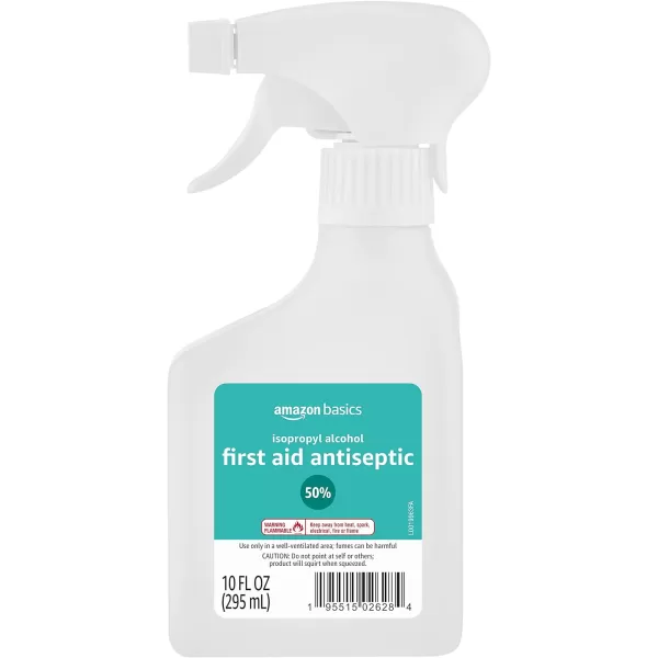 Amazon Basics 50 Isopropyl Alcohol First Aid Antiseptic Spray Bottle Unscented 10 Fluid Ounces 6Pack Previously SolimoAmazon Basics 50 Isopropyl Alcohol First Aid Antiseptic Spray Bottle Unscented 10 Fluid Ounces 6Pack Previously Solimo