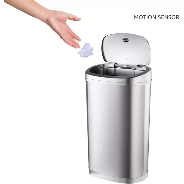 Amazon Basics 50 Liters  132 Gallon Motion Sensor Hands Free Rectangular Trash Can with Liner Stainless SteelAmazon Basics 50 Liters  132 Gallon Motion Sensor Hands Free Rectangular Trash Can with Liner Stainless Steel