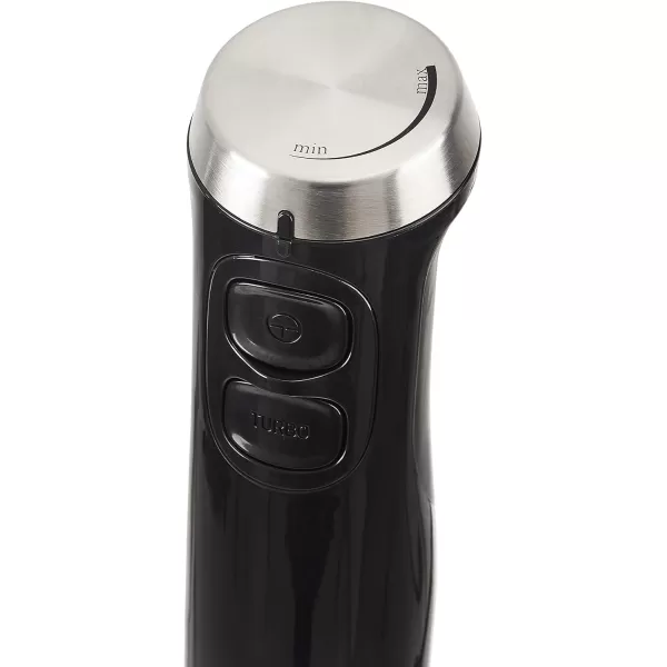 Amazon Basics 500 Watt MultiSpeed Immersion Hand Blender with Attachments SilverBlack With Attachments Blender