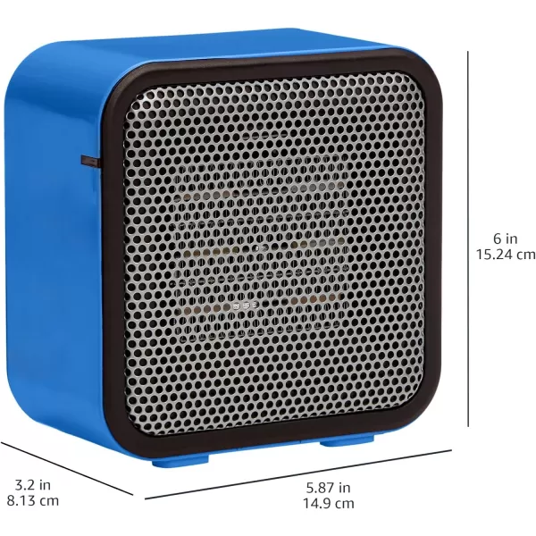 Amazon Basics 500Watt Ceramic Small Space Personal Mini Heater  BlackBlue