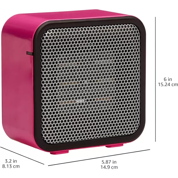 Amazon Basics 500Watt Ceramic Small Space Personal Mini Heater  BlackPink