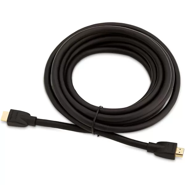 Amazon Basics 52Pack HDMI Cable 18Gbps HighSpeed 4K60Hz 2160p GoldPlated Plugs Ethernet Ready 6 Foot BlackBlack 15 Feet