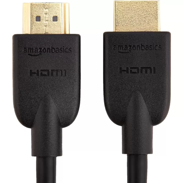 Amazon Basics 52Pack HDMI Cable 18Gbps HighSpeed 4K60Hz 2160p GoldPlated Plugs Ethernet Ready 6 Foot BlackBlack 6 Feet