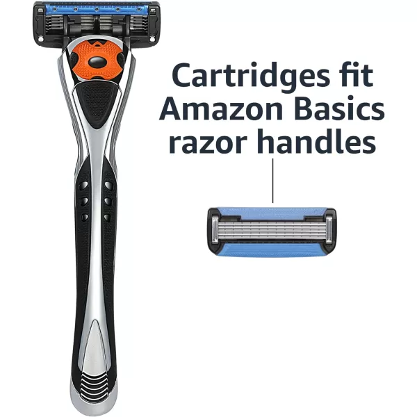 Amazon Basics 5Blade Motion Sphere Razor for Men with Dual Lubrication and Precision Beard Trimmer Handle amp 2 Cartridges Fits Amazon Basics Razor Handles only Black Previously SolimoHandle  16 Refills Razor
