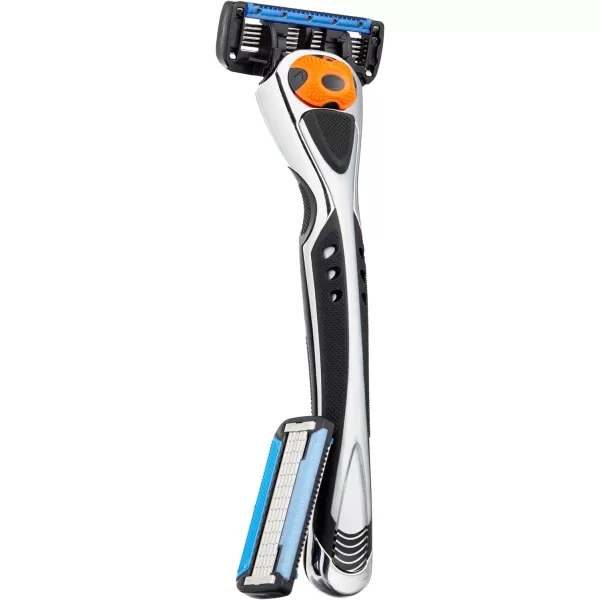 Amazon Basics 5Blade Motion Sphere Razor for Men with Dual Lubrication and Precision Beard Trimmer Handle amp 2 Cartridges Fits Amazon Basics Razor Handles only Black Previously SolimoHandle  2 Refills Razor