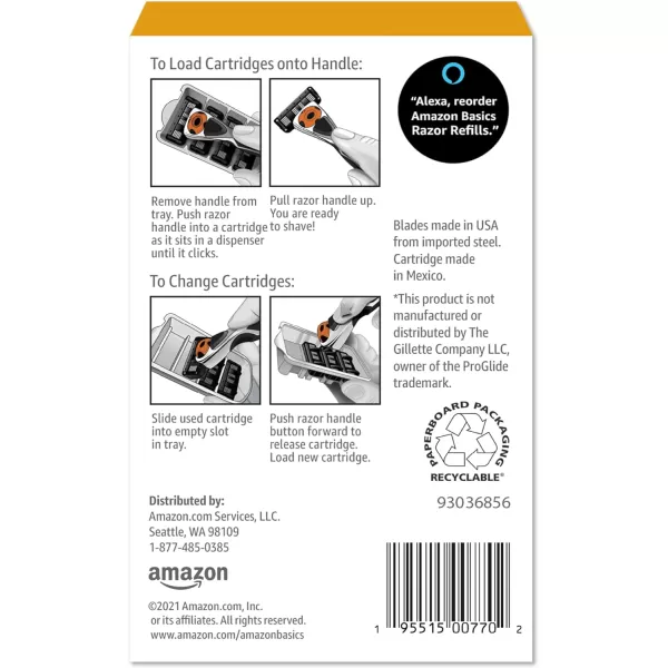 Amazon Basics 5Blade Motion Sphere Razor for Men with Dual Lubrication and Precision Beard Trimmer Handle amp 2 Cartridges Fits Amazon Basics Razor Handles only Black Previously Solimo8 Refills