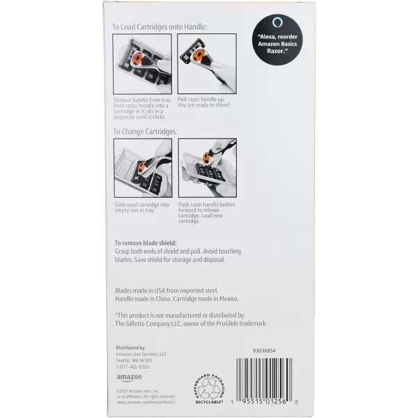 Amazon Basics 5Blade Motion Sphere Razor for Men with Dual Lubrication and Precision Beard Trimmer Handle amp 2 Cartridges Fits Amazon Basics Razor Handles only Black Previously SolimoHandle  16 Refills Razor