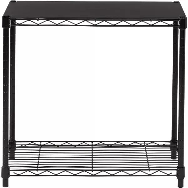 Amazon Basics 5Shelf Medium Adjustable Heavy Duty Storage Shelving Unit on 4 Wheel Casters Metal Organizer Wire Rack Chrome 30 L x 14 W x 648 H2Shelf No Wheels Black