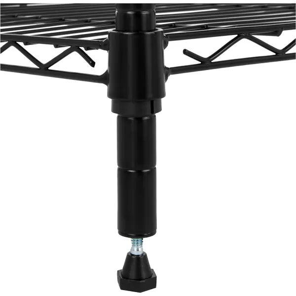 Amazon Basics 5Shelf Medium Adjustable Heavy Duty Storage Shelving Unit on 4 Wheel Casters Metal Organizer Wire Rack Chrome 30 L x 14 W x 648 H3Shelf Narrow No Wheels Black