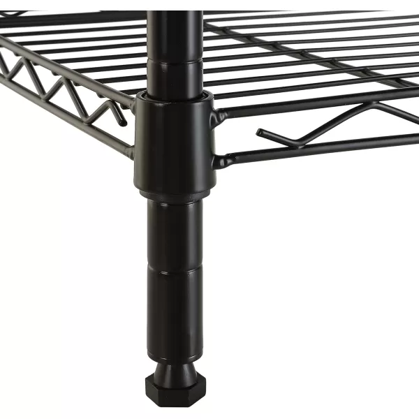 Amazon Basics 5Shelf Medium Adjustable Heavy Duty Storage Shelving Unit on 4 Wheel Casters Metal Organizer Wire Rack Chrome 30 L x 14 W x 648 H4Shelf Narrow No Wheels Black