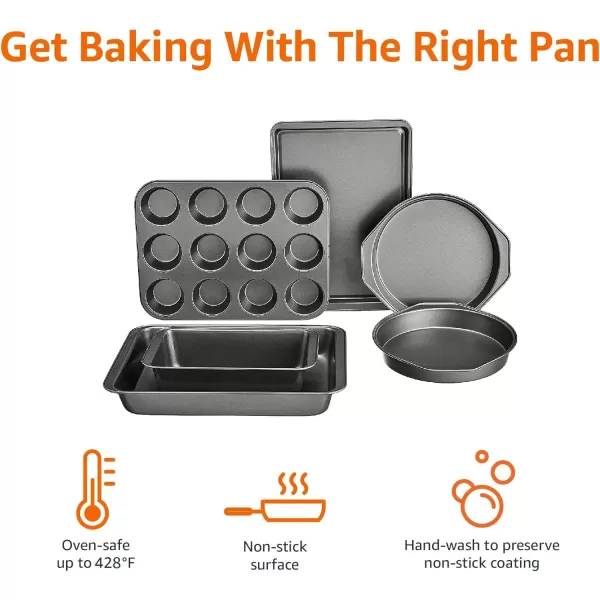 Amazon Basics 6 Piece Nonstick Carbon Steel Oven Bakeware Baking Set 405 cm x 285 cm x 15 cmAmazon Basics 6 Piece Nonstick Carbon Steel Oven Bakeware Baking Set 405 cm x 285 cm x 15 cm