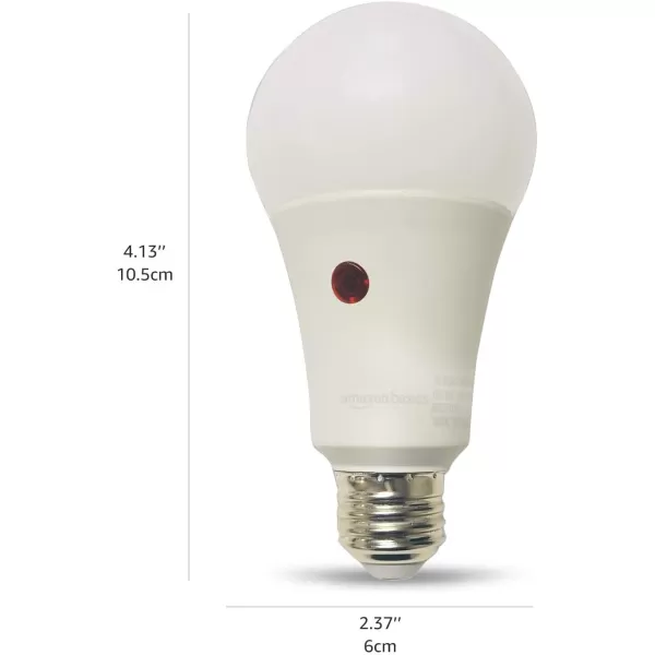 Amazon Basics 60W Equivalent Dusk to Dawn Sensor NonDimmable A19 LED Light Bulb Daylight White 2Pack6 Count Pack of 1 100 Watt Soft White