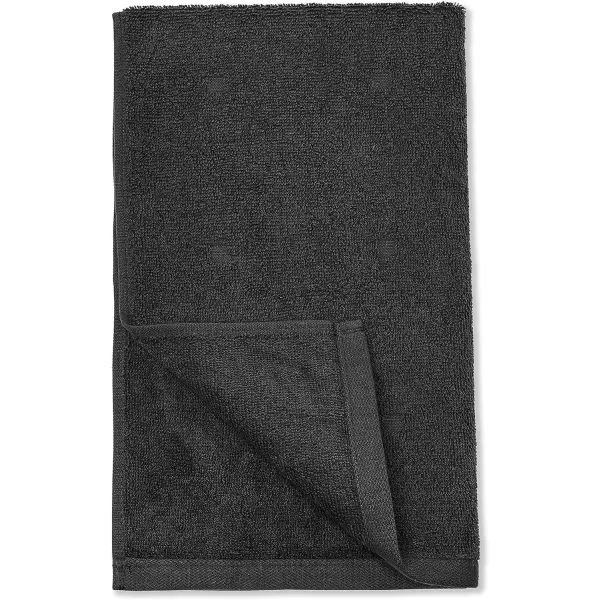 Amazon Basics 6Piece Fade Resistant Bath towel Hand and Washcloth Set  Cotton Gray 1425 L x 1085 WBlack Grid 6Piece Set