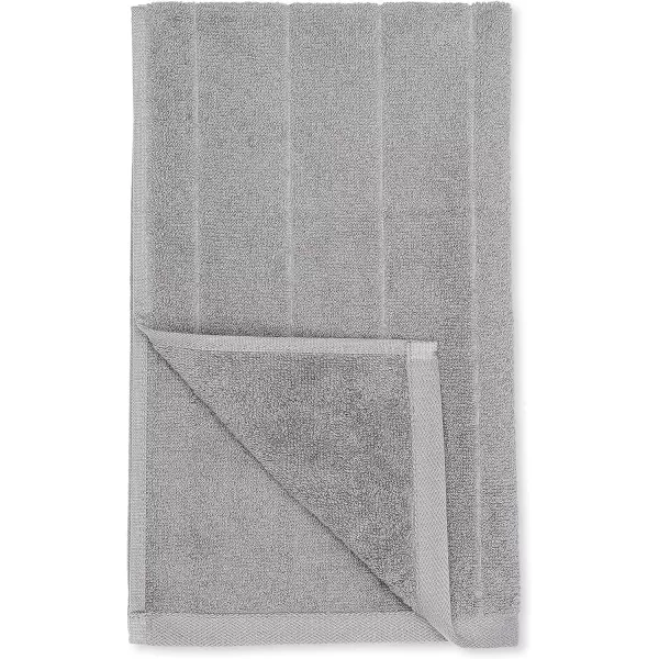 Amazon Basics 6Piece Fade Resistant Bath towel Hand and Washcloth Set  Cotton Gray 1425 L x 1085 WBlackDark Gray 6Piece Set