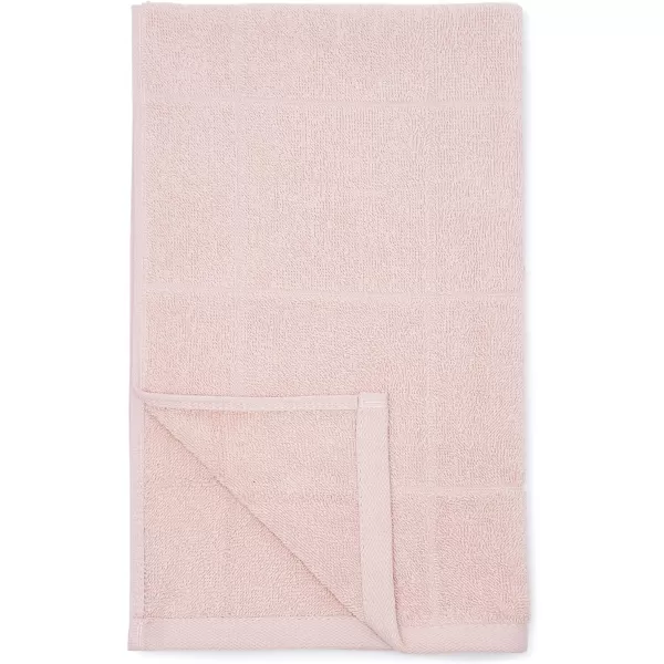 Amazon Basics 6Piece Fade Resistant Bath towel Hand and Washcloth Set  Cotton Gray 1425 L x 1085 WBlush 6Piece Set