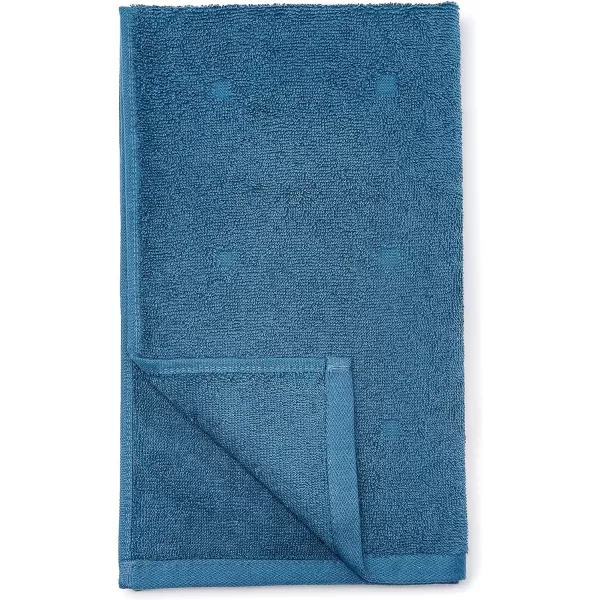 Amazon Basics 6Piece Fade Resistant Bath towel Hand and Washcloth Set  Cotton Gray 1425 L x 1085 WDark Blue 6Piece Set
