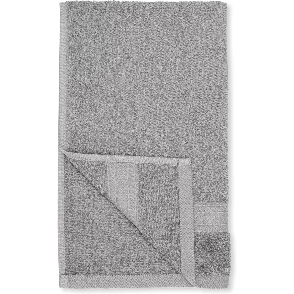 Amazon Basics 6Piece Fade Resistant Bath towel Hand and Washcloth Set  Cotton Gray 1425 L x 1085 WDark GrayLight Gray 6Piece Set