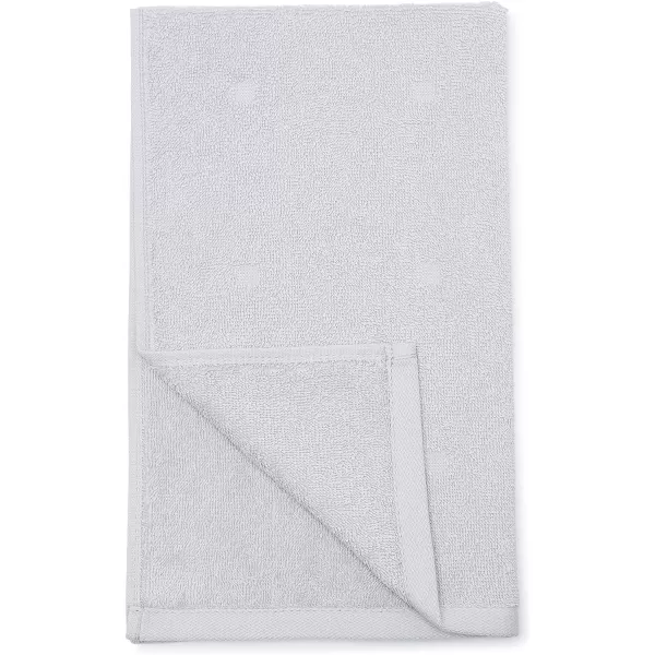 Amazon Basics 6Piece Fade Resistant Bath towel Hand and Washcloth Set  Cotton Gray 1425 L x 1085 WLight Gray Grid 6Piece Set