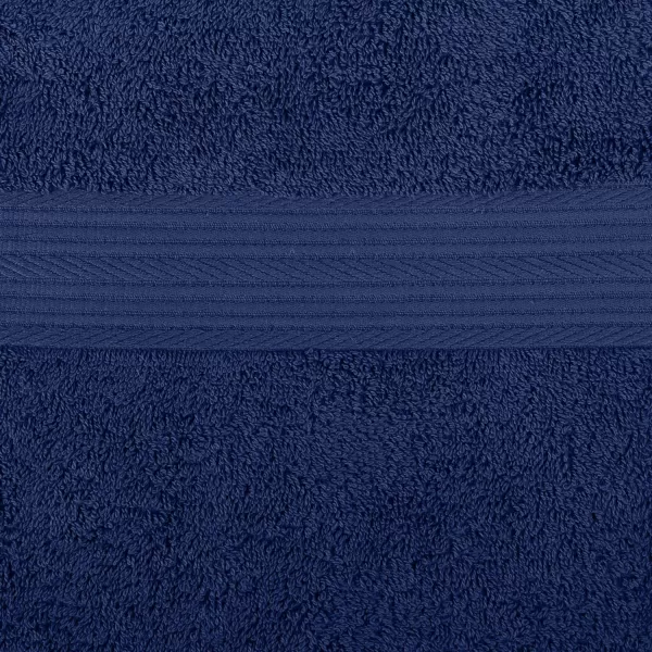 Amazon Basics 6Piece Fade Resistant Bath towel Hand and Washcloth Set  Cotton Gray 1425 L x 1085 WNavy Blue 6Piece Set
