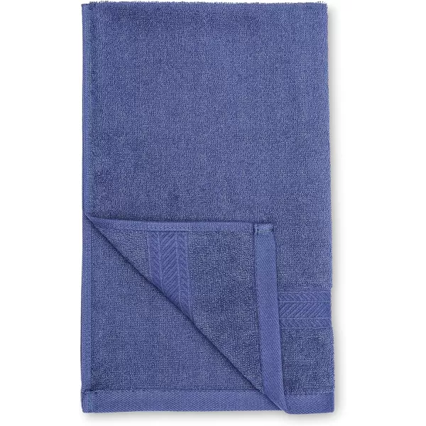 Amazon Basics 6Piece Fade Resistant Bath towel Hand and Washcloth Set  Cotton Gray 1425 L x 1085 WNavy BlueDark Gray 6Piece Set