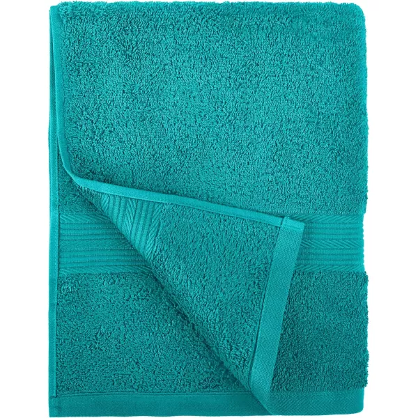 Amazon Basics 6Piece Fade Resistant Bath towel Hand and Washcloth Set  Cotton Gray 1425 L x 1085 WTeal 6Piece Set