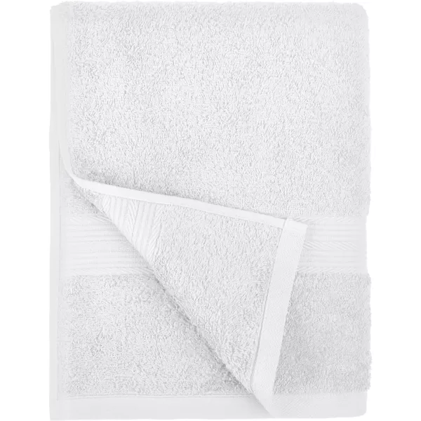 Amazon Basics 6Piece Fade Resistant Bath towel Hand and Washcloth Set  Cotton Gray 1425 L x 1085 WWhite 6Piece Set