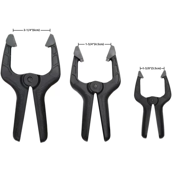 Amazon Basics 6Piece Trigger Clamp Set 2 Pack of 4Inch 4 Pack of 6Inch Black Grey14Piece Clamp Set