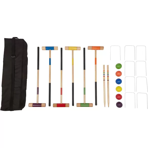 Amazon Basics 6Player Croquet Set with Carrying Case BlackAmazon Basics 6Player Croquet Set with Carrying Case Black