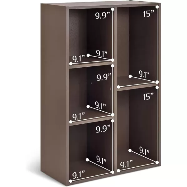 Amazon Basics 7 Cube Organizer Bookcase Espresso 93 x 195 x 417 inEspresso 5Cube