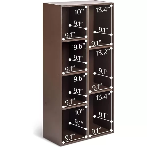 Amazon Basics 7 Cube Organizer Bookcase Espresso 93 x 195 x 417 inEspresso 7Cube