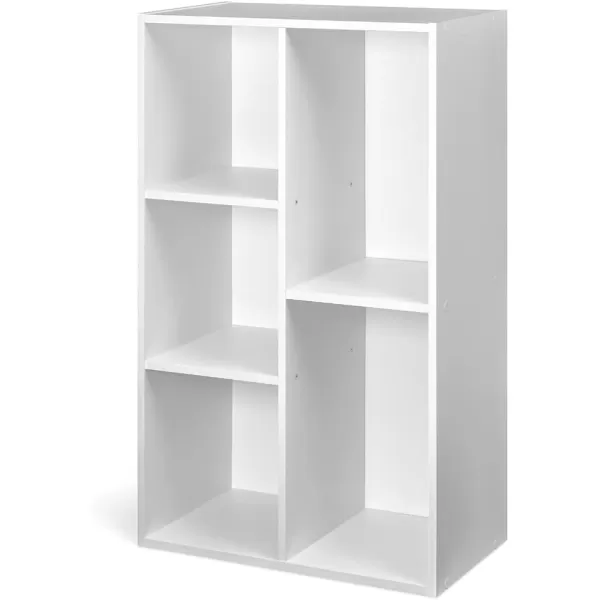 Amazon Basics 7 Cube Organizer Bookcase Espresso 93 x 195 x 417 inWhite 5Cube