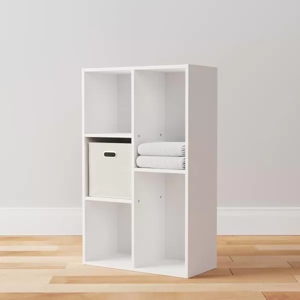 Amazon Basics 7 Cube Organizer Bookcase Espresso 93 x 195 x 417 inWhite 5Cube
