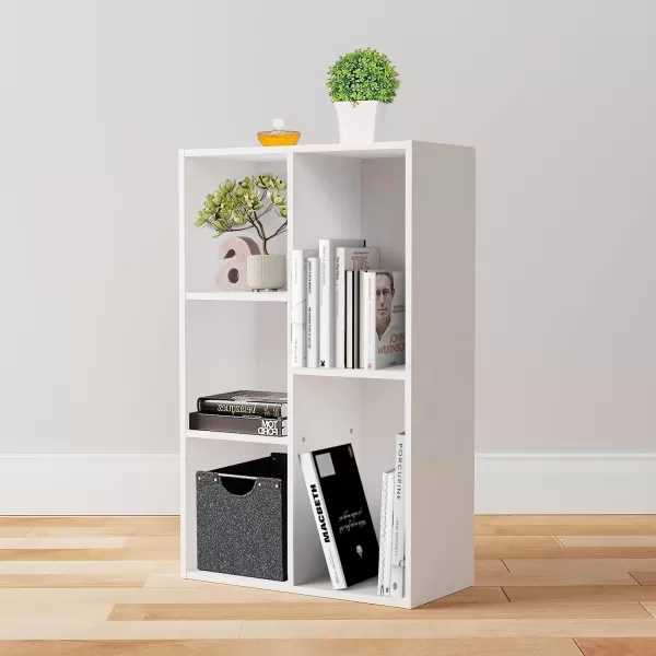 Amazon Basics 7 Cube Organizer Bookcase Espresso 93 x 195 x 417 inWhite 5Cube