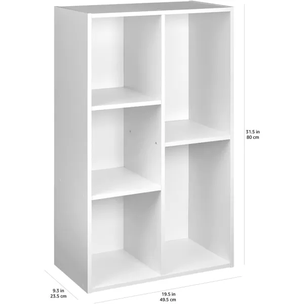 Amazon Basics 7 Cube Organizer Bookcase Espresso 93 x 195 x 417 inWhite 5Cube