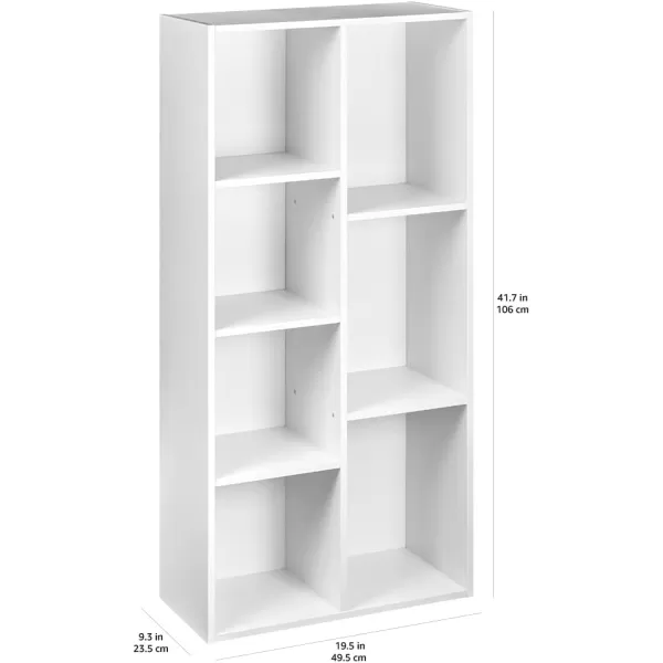 Amazon Basics 7 Cube Organizer Bookcase Espresso 93 x 195 x 417 inWhite 7Cube