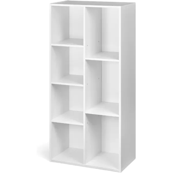 Amazon Basics 7 Cube Organizer Bookcase Espresso 93 x 195 x 417 inWhite 7Cube