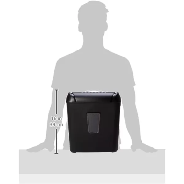 Amazon Basics 8 Sheet Cross Cut Paper and Credit Card Shredder with 41 Gallon Bin Black12 Sheet