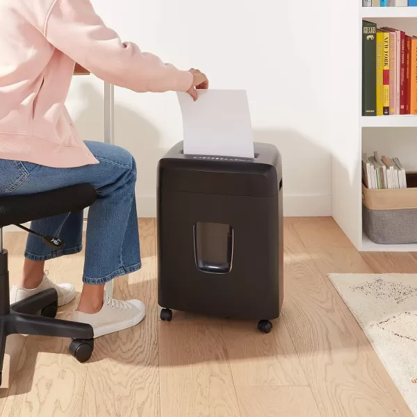 Amazon Basics 8 Sheet Cross Cut Paper and Credit Card Shredder with 41 Gallon Bin Black15 Sheet  new model