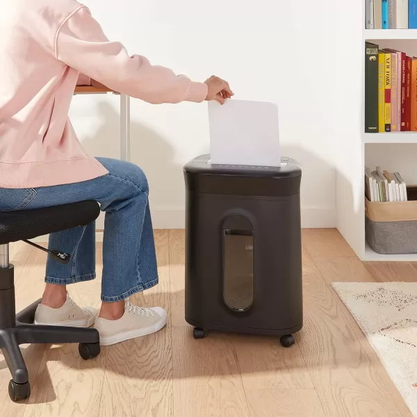 Amazon Basics 8 Sheet Cross Cut Paper and Credit Card Shredder with 41 Gallon Bin Black15 Sheet  original model