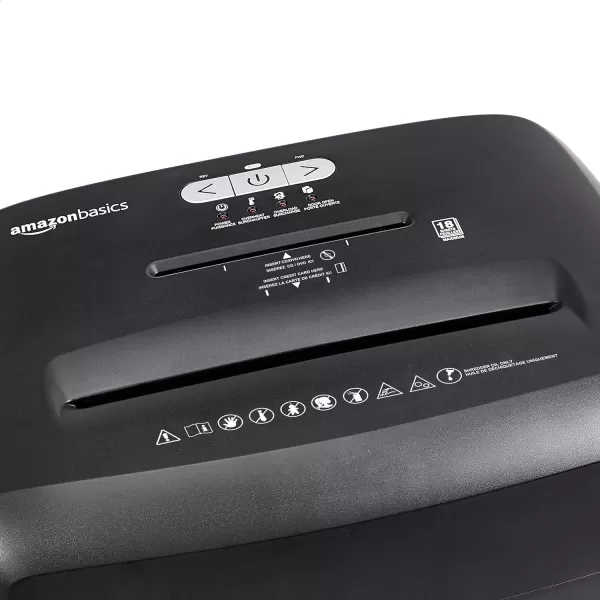 Amazon Basics 8 Sheet Cross Cut Paper and Credit Card Shredder with 41 Gallon Bin Black18 Sheet