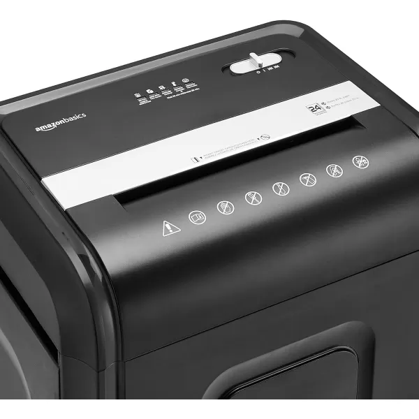 Amazon Basics 8 Sheet Cross Cut Paper and Credit Card Shredder with 41 Gallon Bin Black24 Sheet