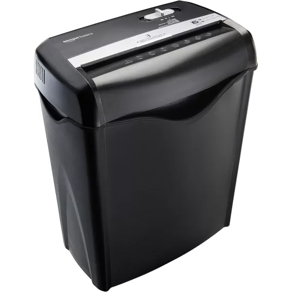 Amazon Basics 8 Sheet Cross Cut Paper and Credit Card Shredder with 41 Gallon Bin Black6 Sheet