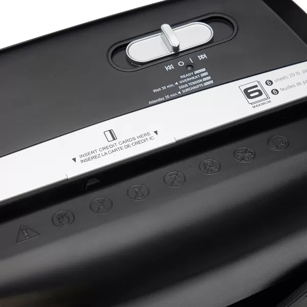 Amazon Basics 8 Sheet Cross Cut Paper and Credit Card Shredder with 41 Gallon Bin Black6 Sheet