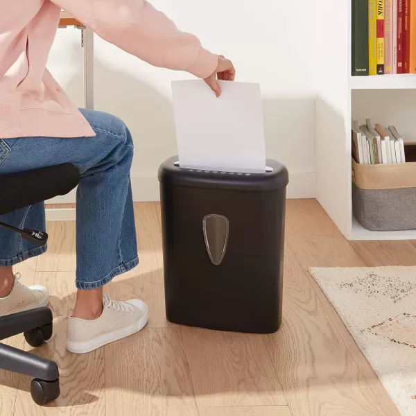Amazon Basics 8 Sheet Cross Cut Paper and Credit Card Shredder with 41 Gallon Bin Black8 Sheet