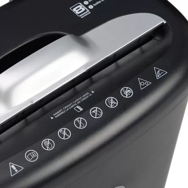 Amazon Basics 8 Sheet Cross Cut Paper and Credit Card Shredder with 41 Gallon Bin Black8 Sheet