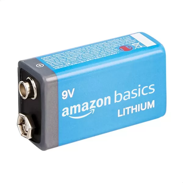 Amazon Basics 8Pack 9 Volt Lithium HighPerformance Batteries 10Year Shelf Life Long Lasting Power4 Count Pack of 1