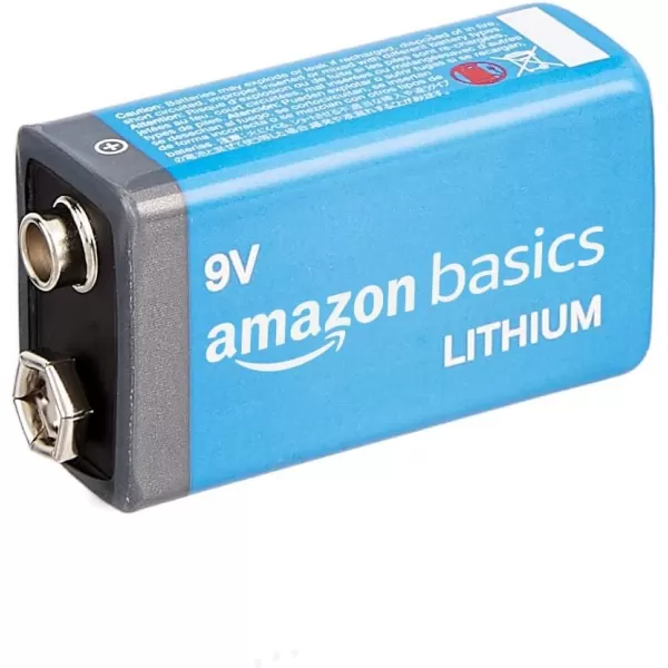 Amazon Basics 8Pack 9 Volt Lithium HighPerformance Batteries 10Year Shelf Life Long Lasting Power8 Count Pack of 1