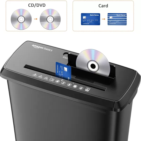 Amazon Basics 8Sheet Strip Cut Paper CD and Credit Card Shredder BlackShredder New Model
